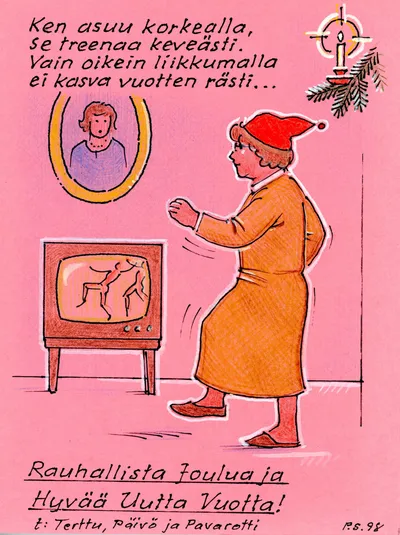 Joulukortti: TV-treeni