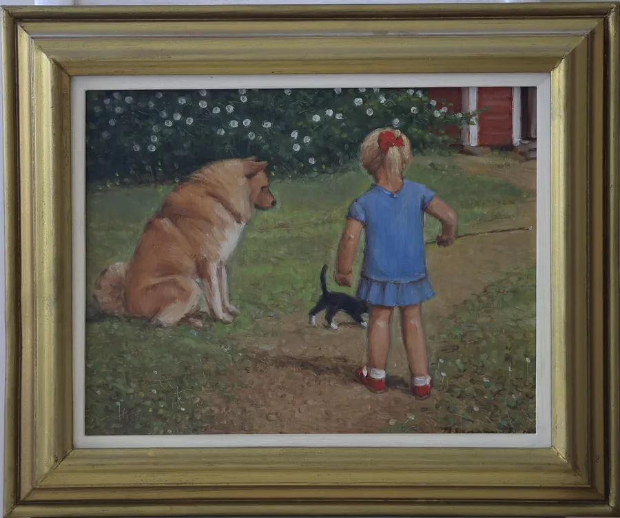 Sanna, Juppe, and the cat