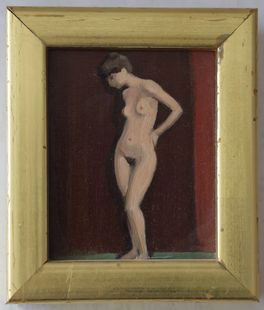 Nude model, standing