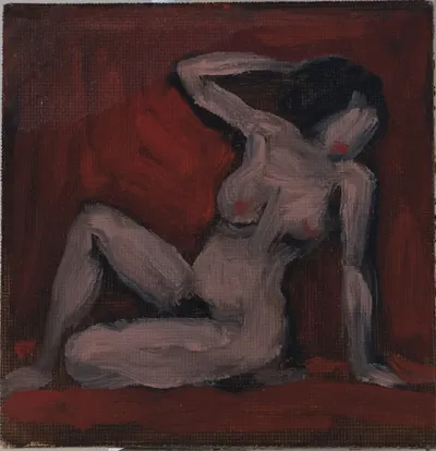 Nude model, abstracted
