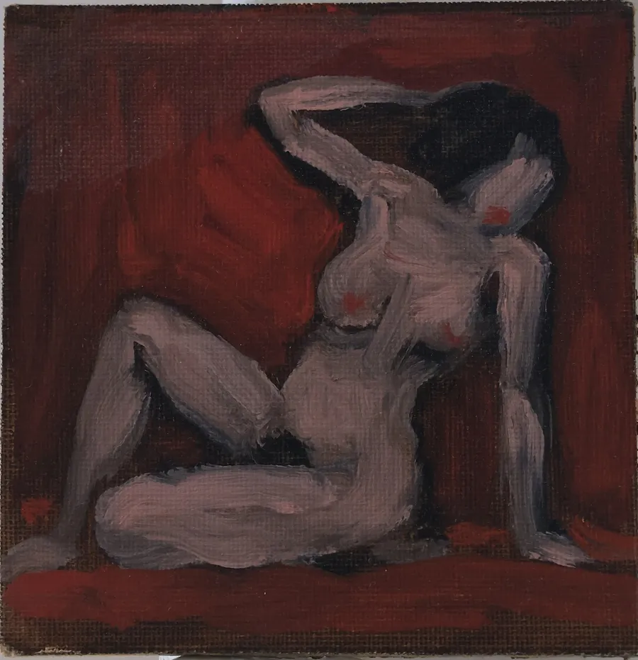 Nude model, abstracted