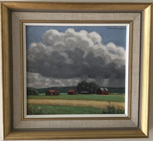 Rainy Countryside Landscape