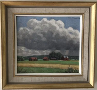 Rainy Countryside Landscape