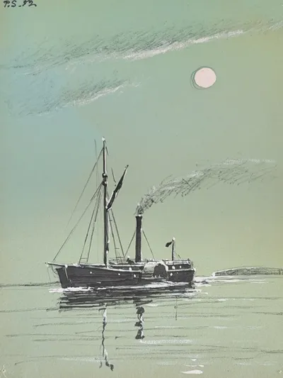 Steam Paddle-Wheel Ship Suomi