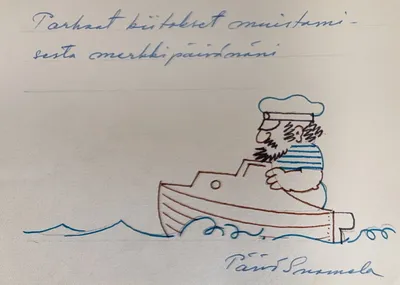 Thank You Card: Captain in a Boat