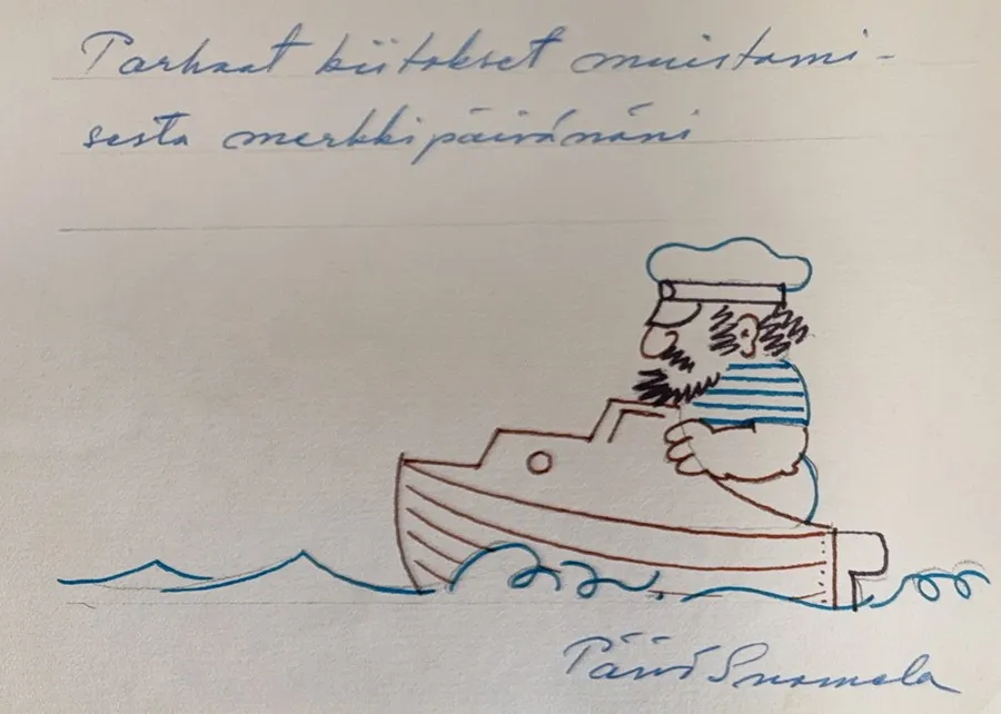 Thank You Card: Captain in a Boat